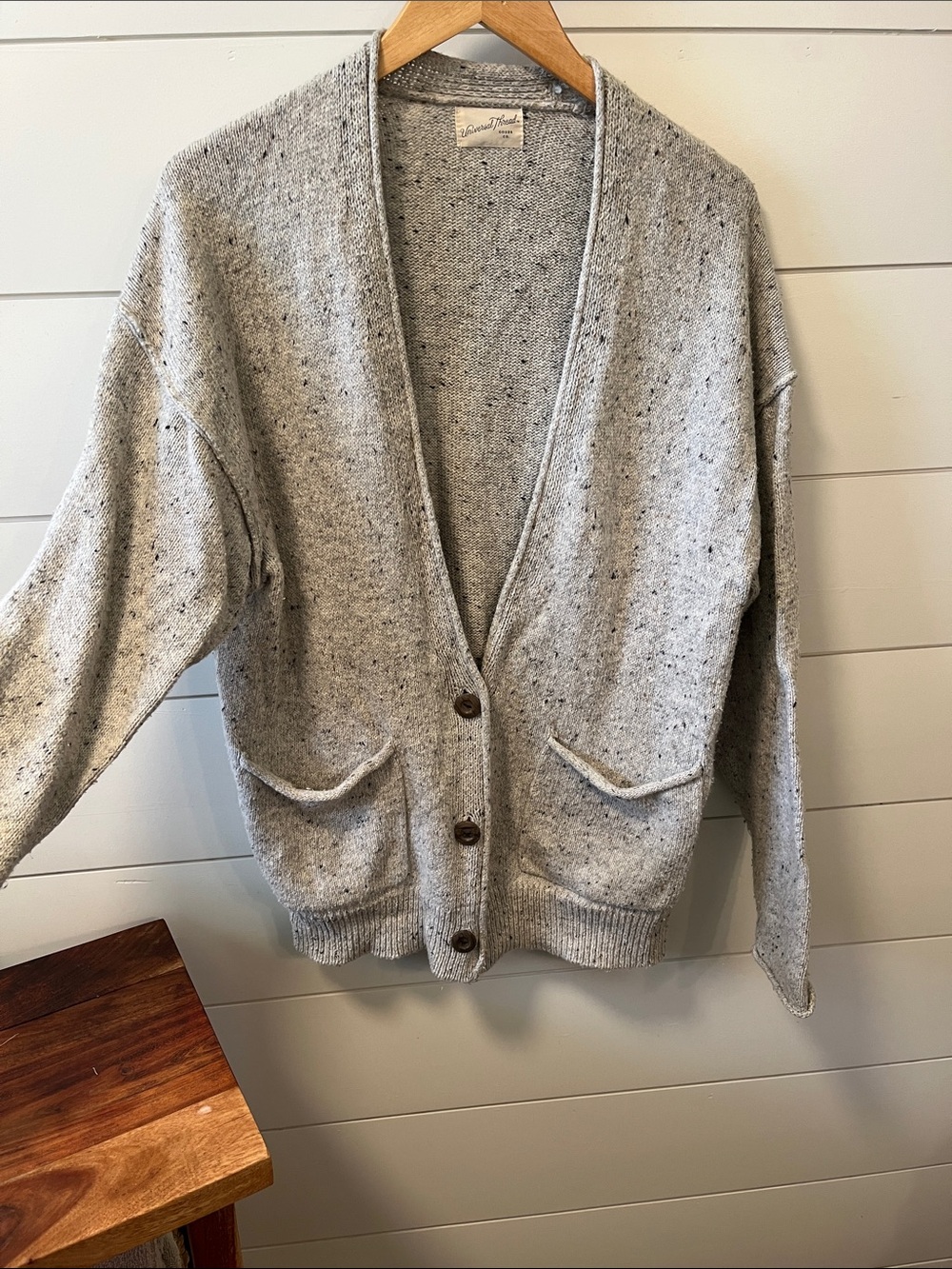 Universal Thread Cozy Speckled Gray Button-Front Women’s Cardigan Sweater